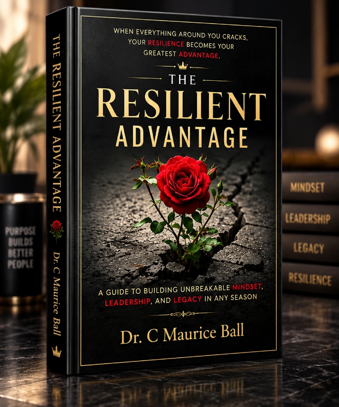Book mockup of The Resilient Advantage by Dr. C. Maurice Ball